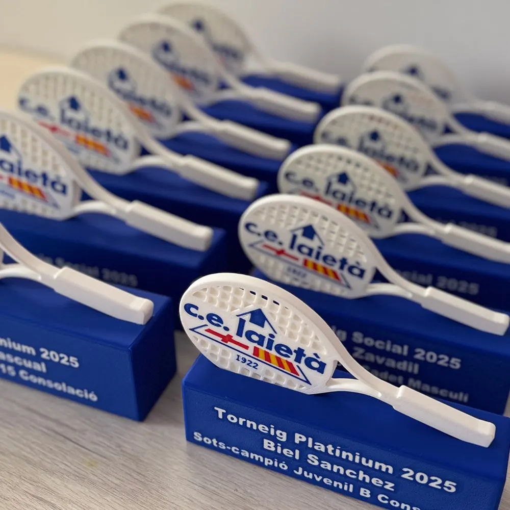 Trofeo personalizado impreso en 3D para un club deportivo