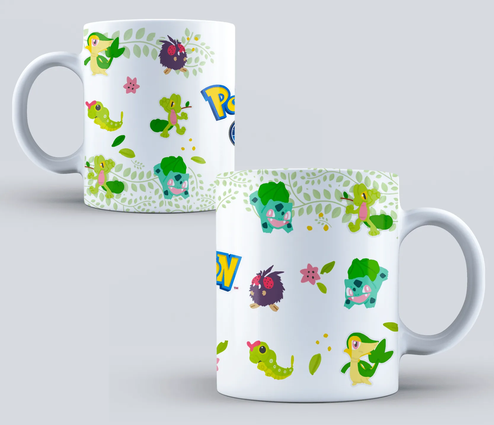 Taza Pokémon Bulbasaur Family Blanco