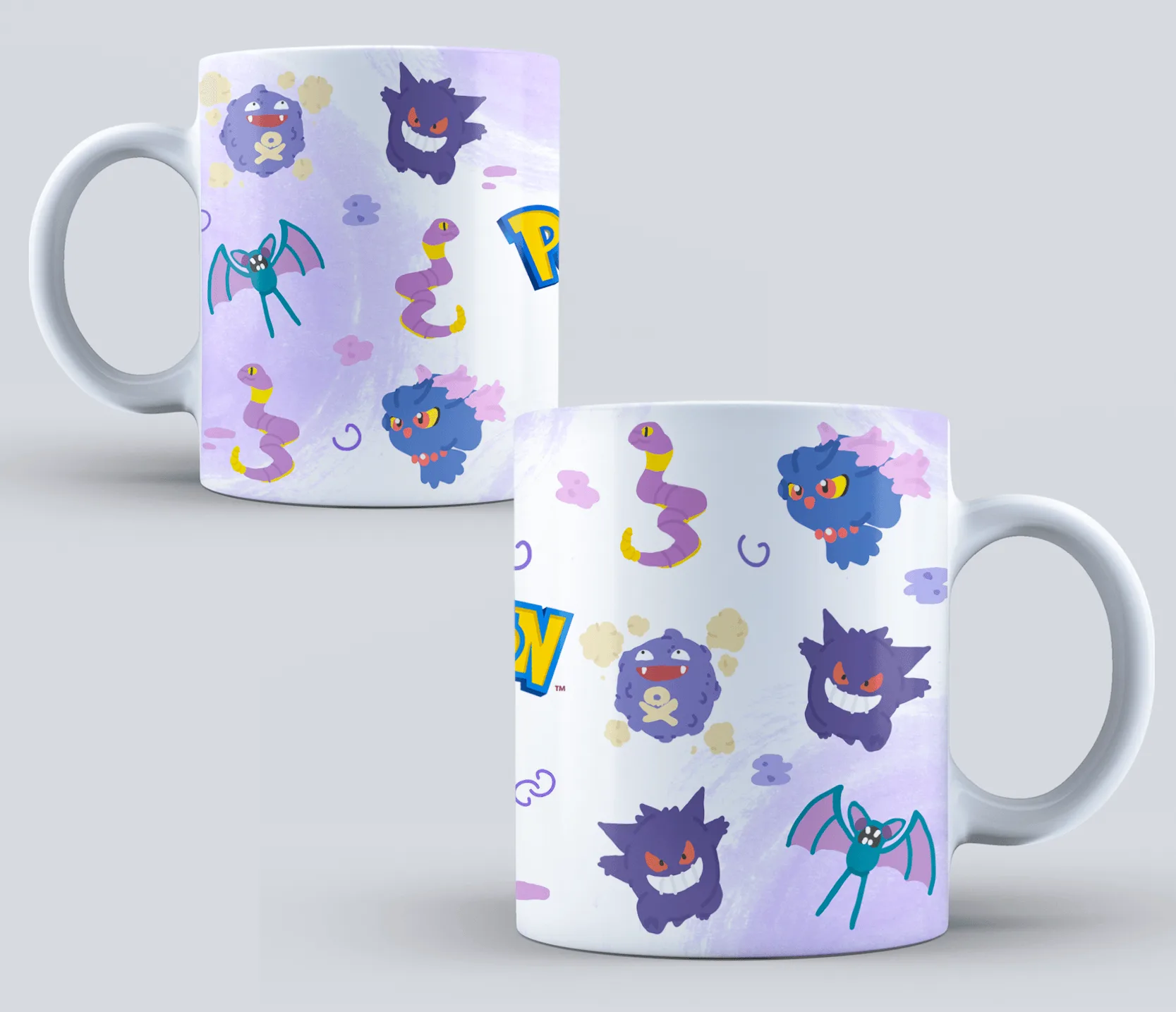 Taza Pokémon Fantasmas y Veneno