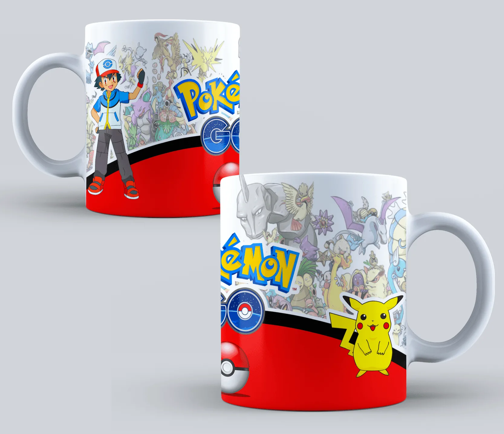 Taza Pokémon GO Rojo Multitud