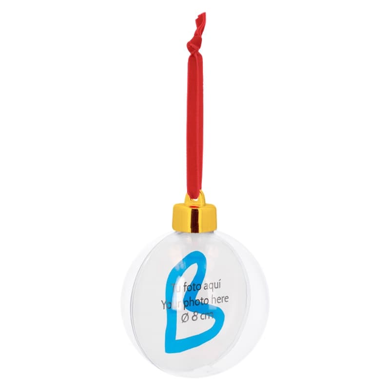 Bola portafotos para árbol de Navidad doble cara Ø8cm