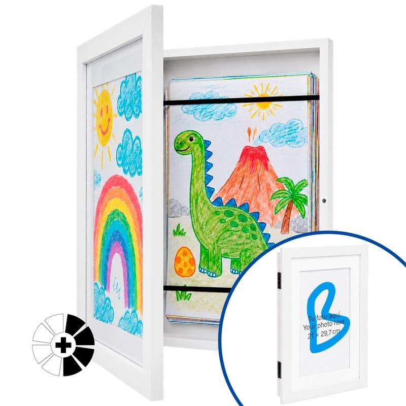 Cajas portafotos para dibujos infantiles