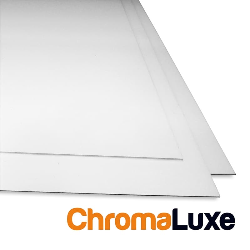 Paneles de aluminio blanco brillo doble cara Chromaluxe