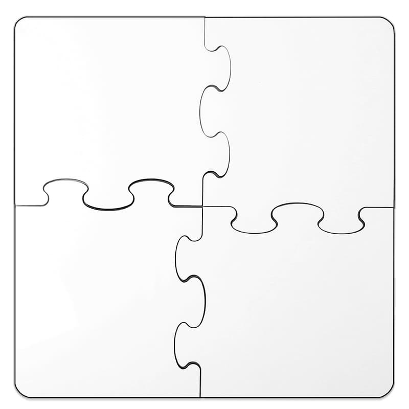 Posavasos puzzle de madera de 4 piezas