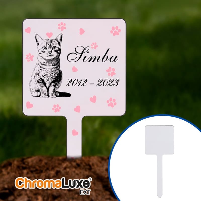 Placas para tumba de mascota de aluminio EXT